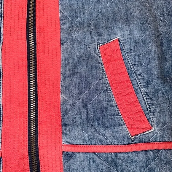 Free People Reversible Quilted Jacket – Boho Floral Print Zip Front - Size S - Picture 3 of 11